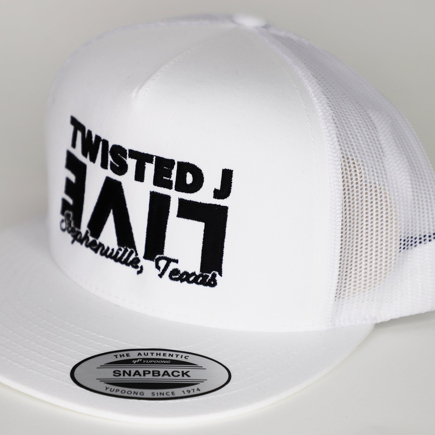 Upward - White Trucker w/ Black Stitching